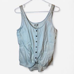 Kirra Light Blue Button Front Tank Top | Size Medium | New With Tags